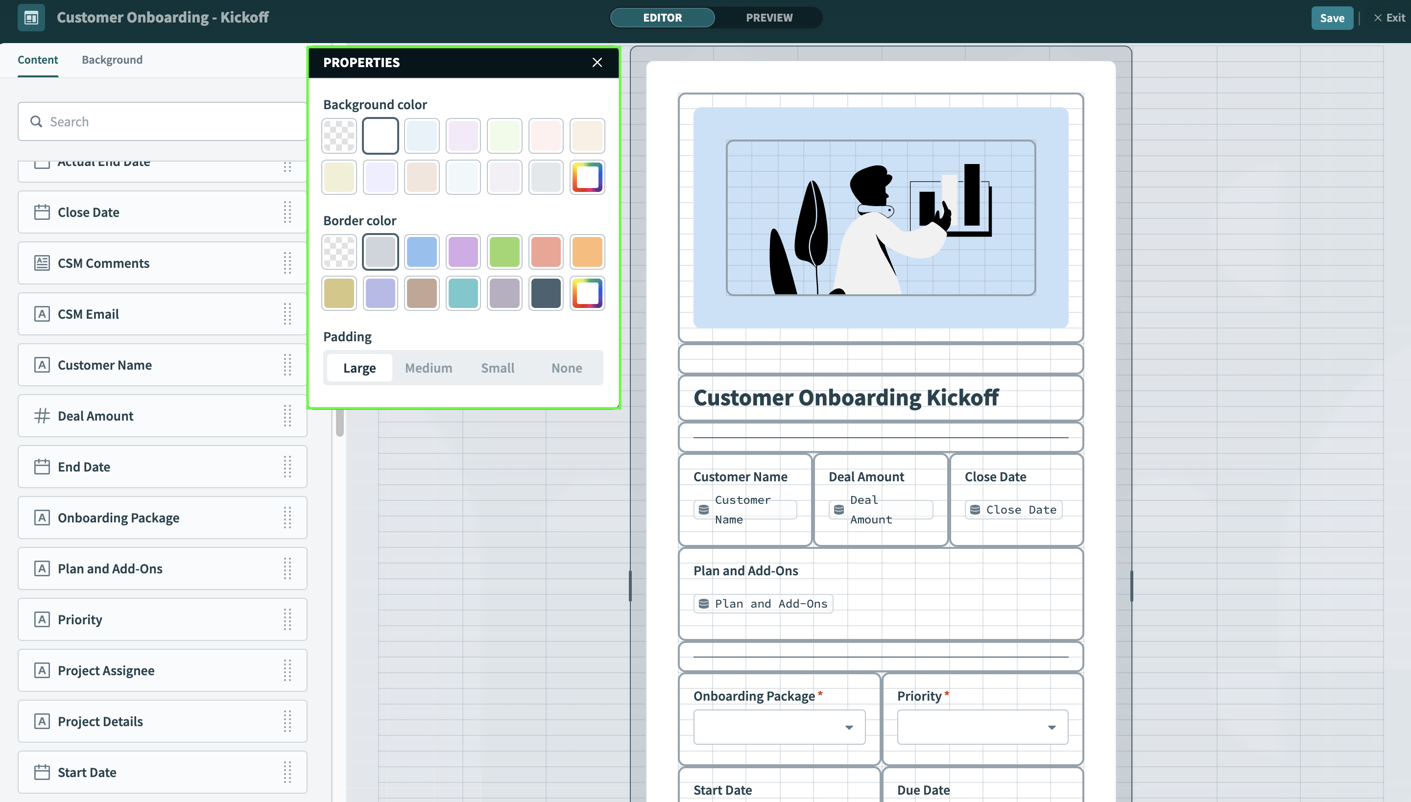 コンポーネントのプロパティ