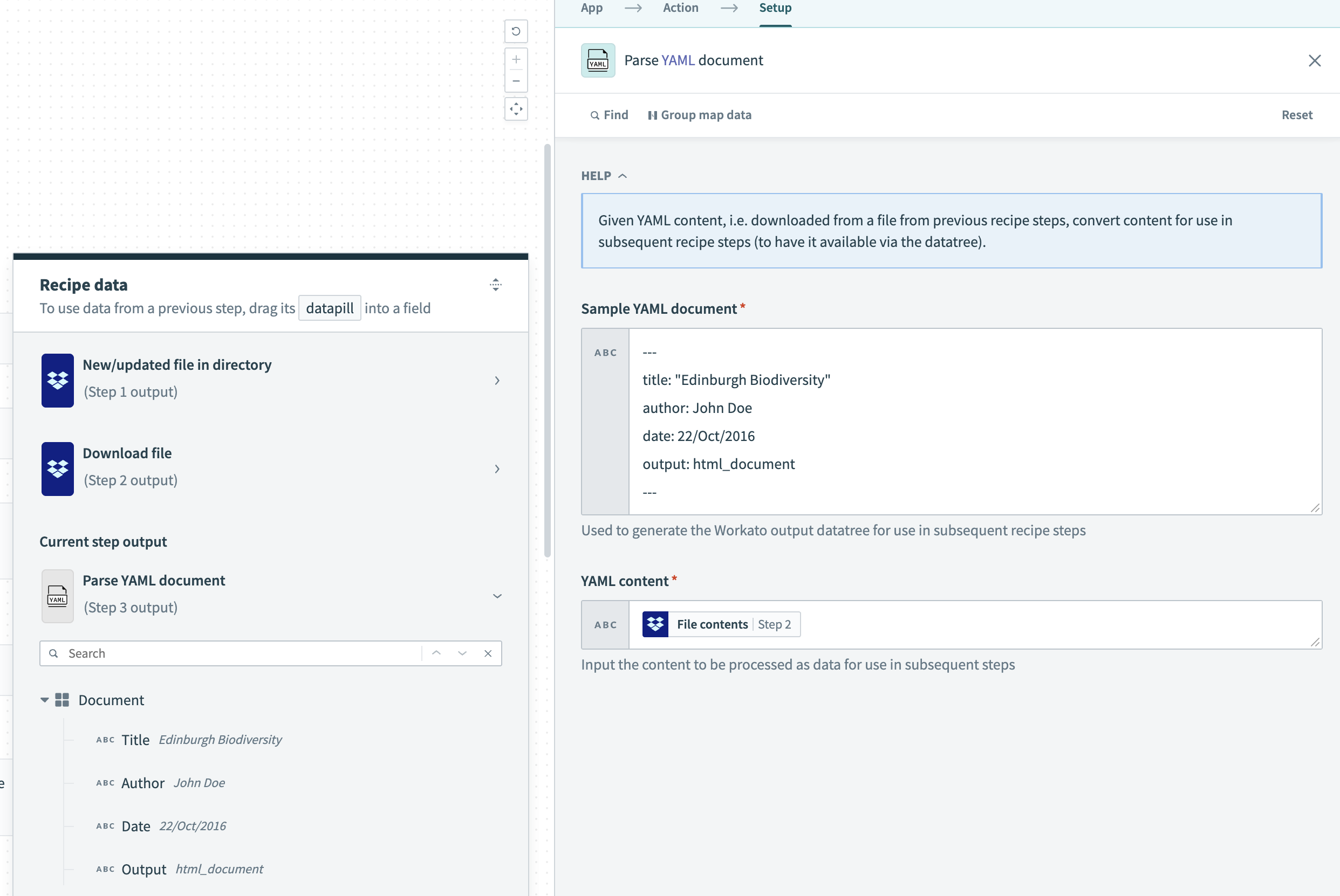 Parse YAML content in other file types