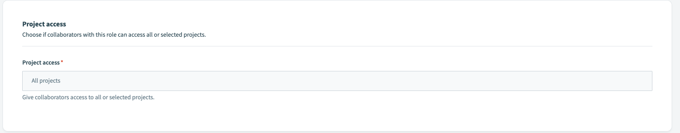Project access privileges