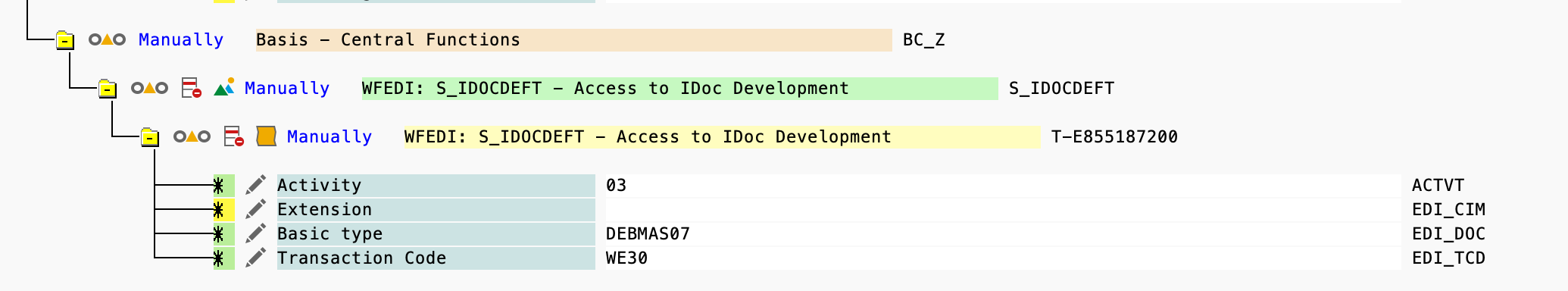 Receive IDoc permissions