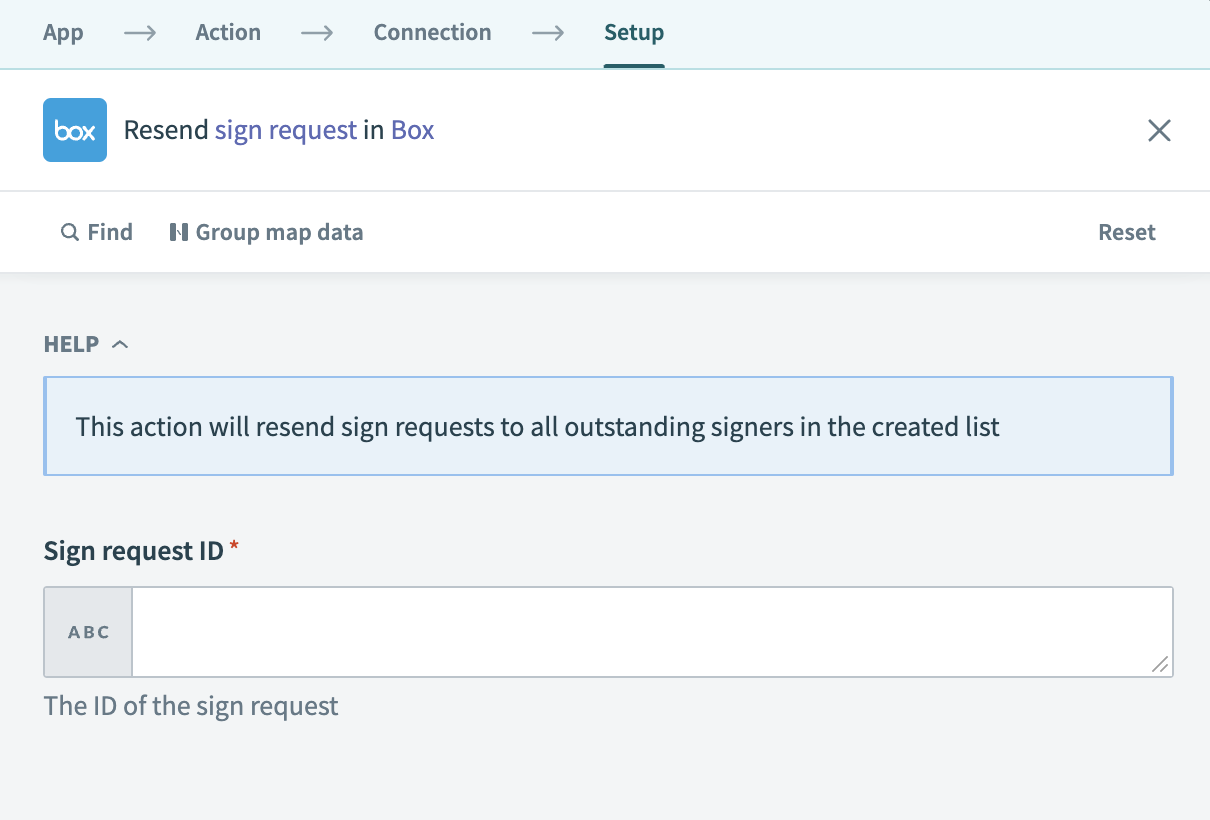 Resend sign requestアクション