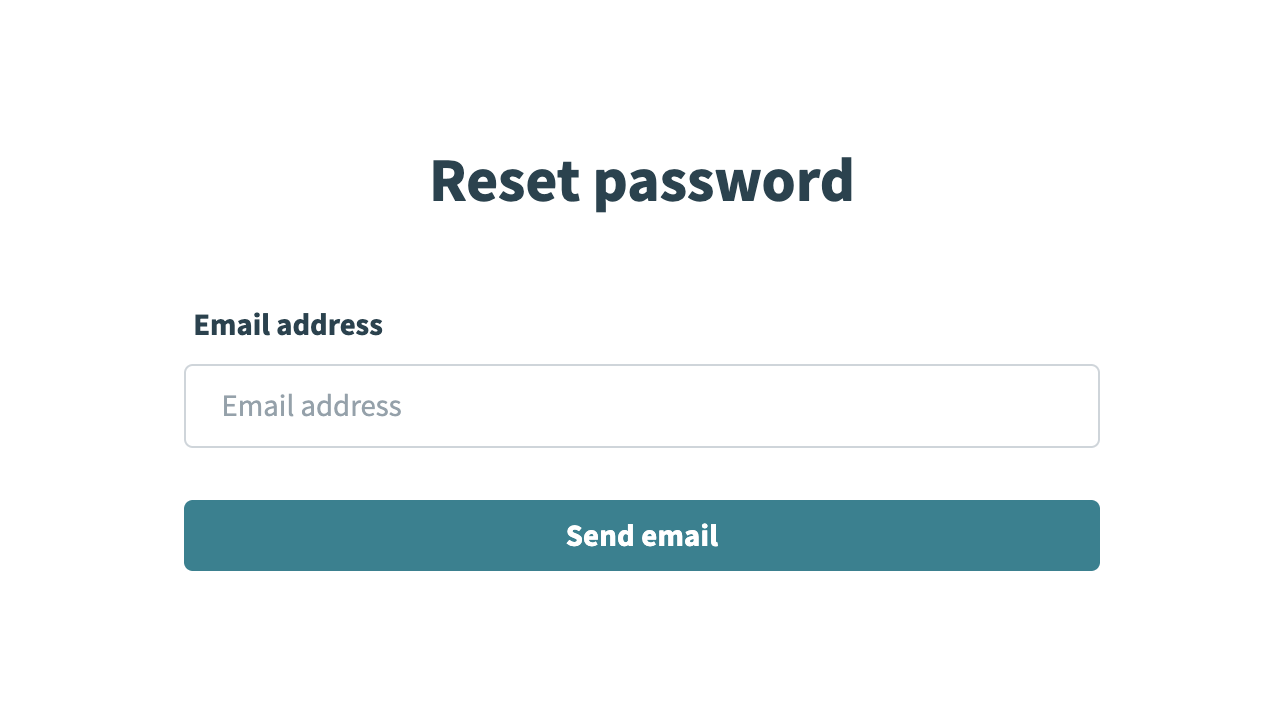 Reset password request