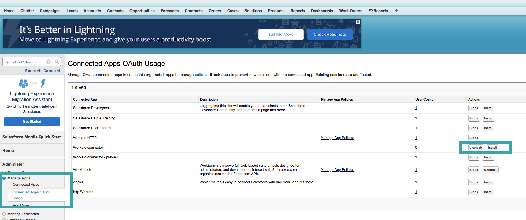 Unblock Workato in SFDC