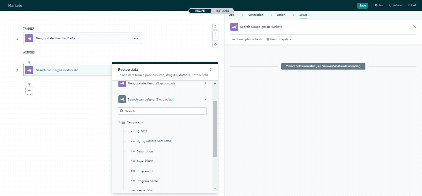 キャンペーン検索アクション
