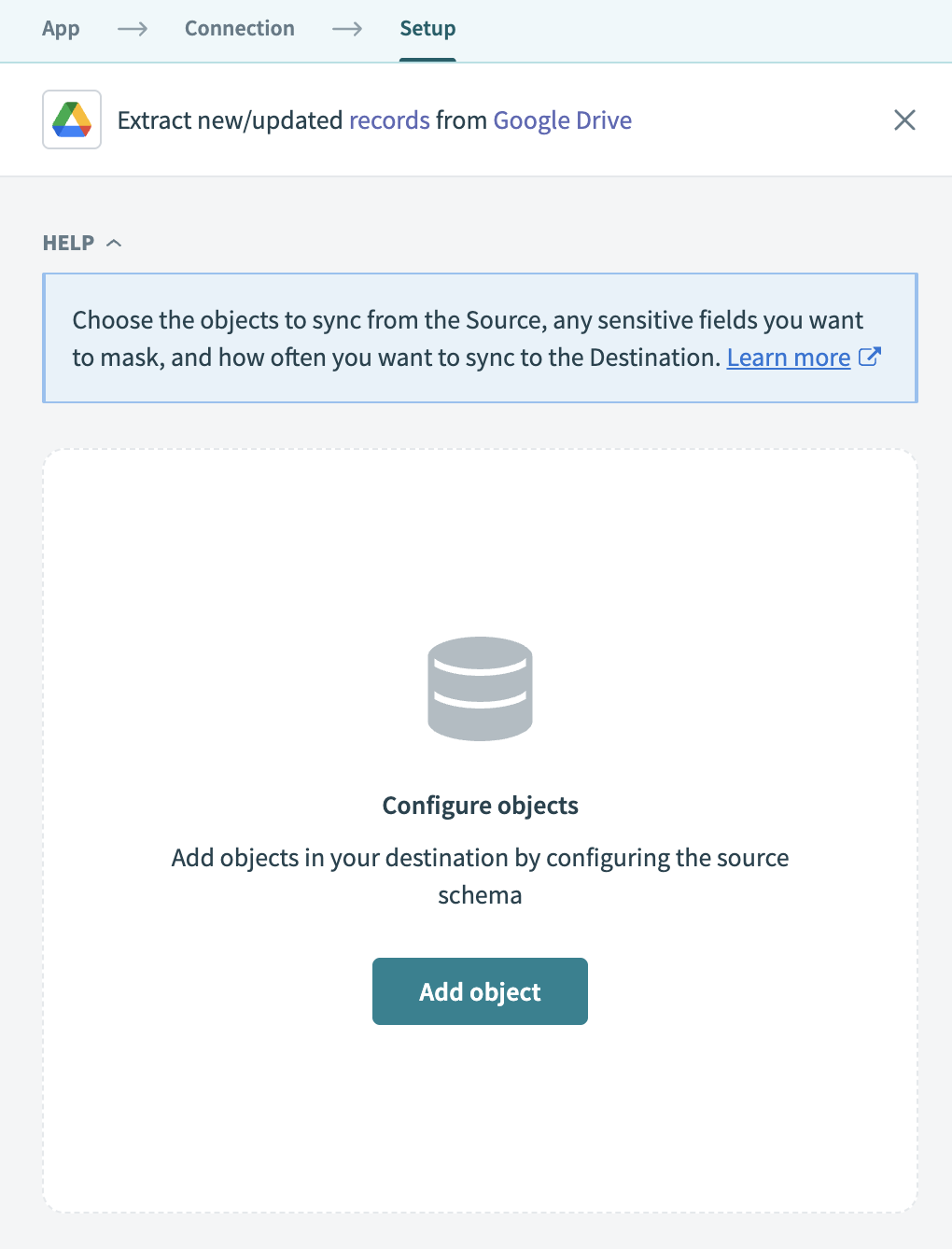 Add Google Drive objects