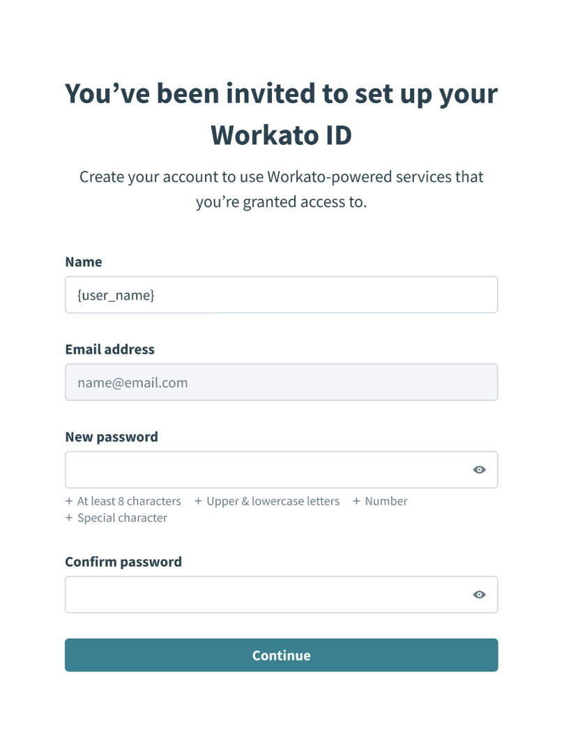 Set up your Workato ID