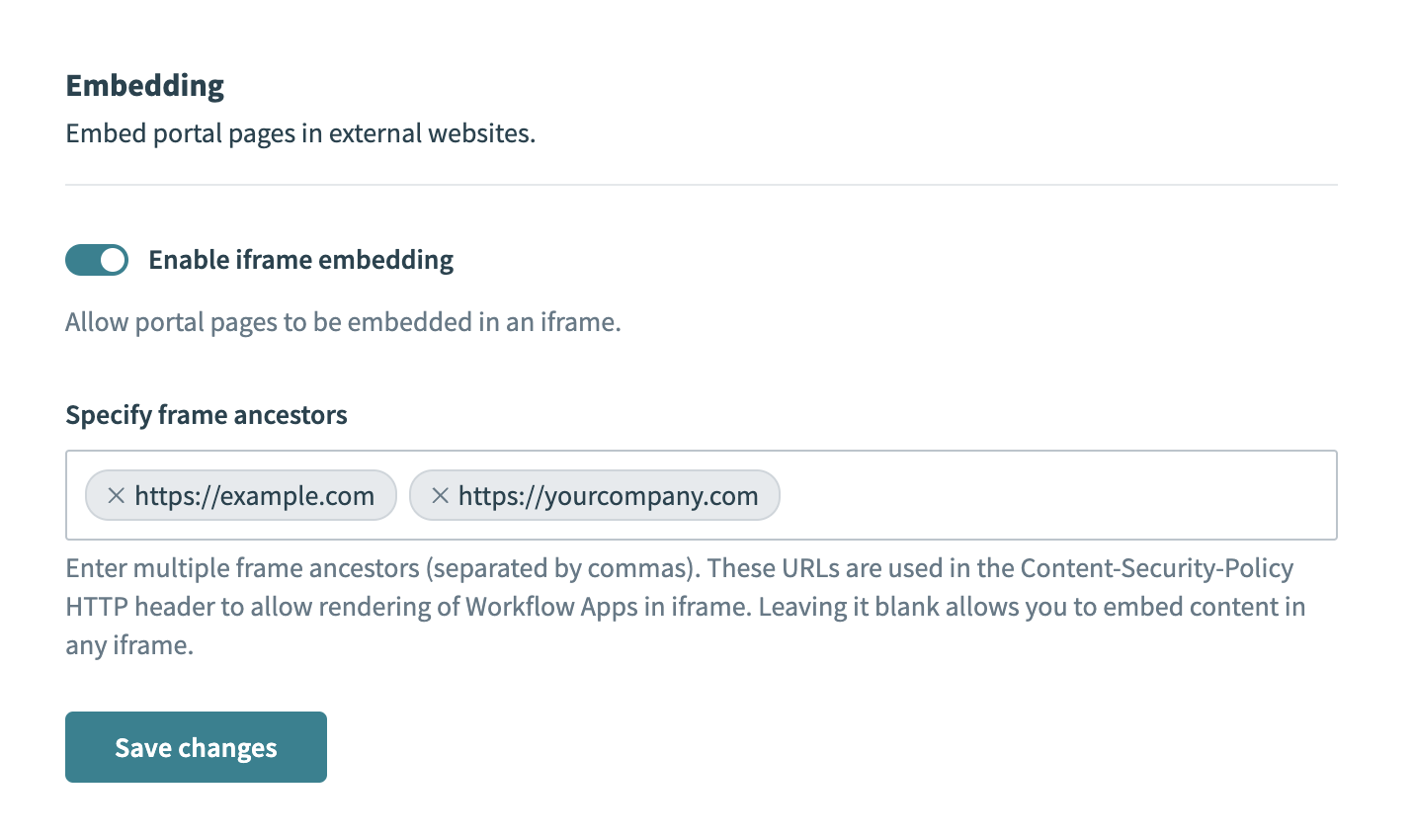 ドメインの指定