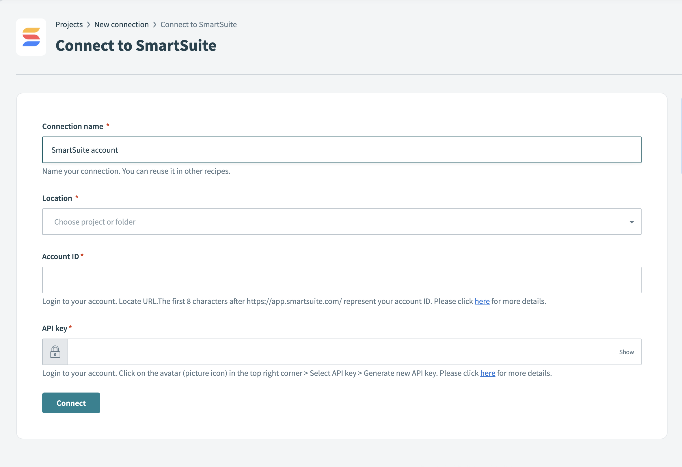 Connect to SmartSuite