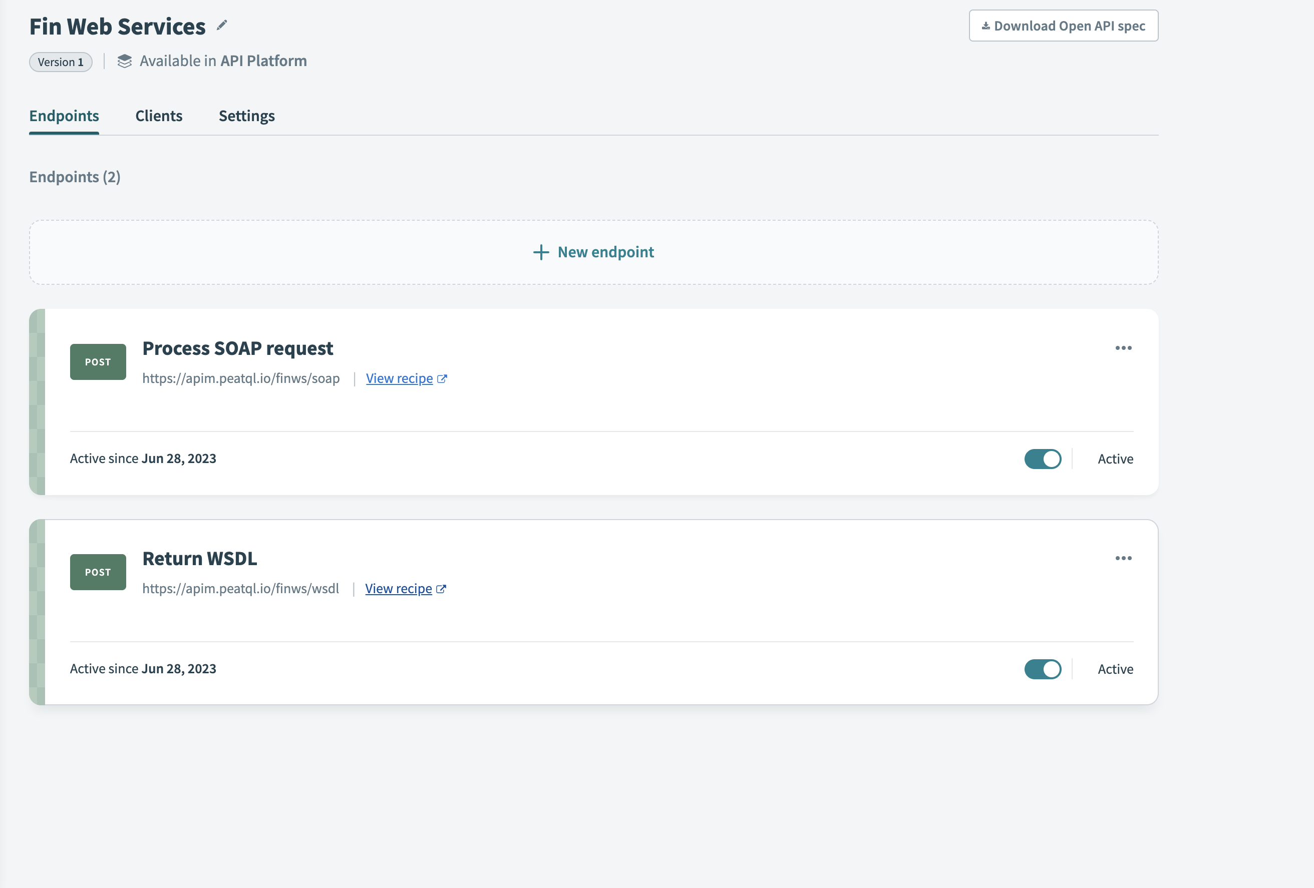 SOAP APIコレクション