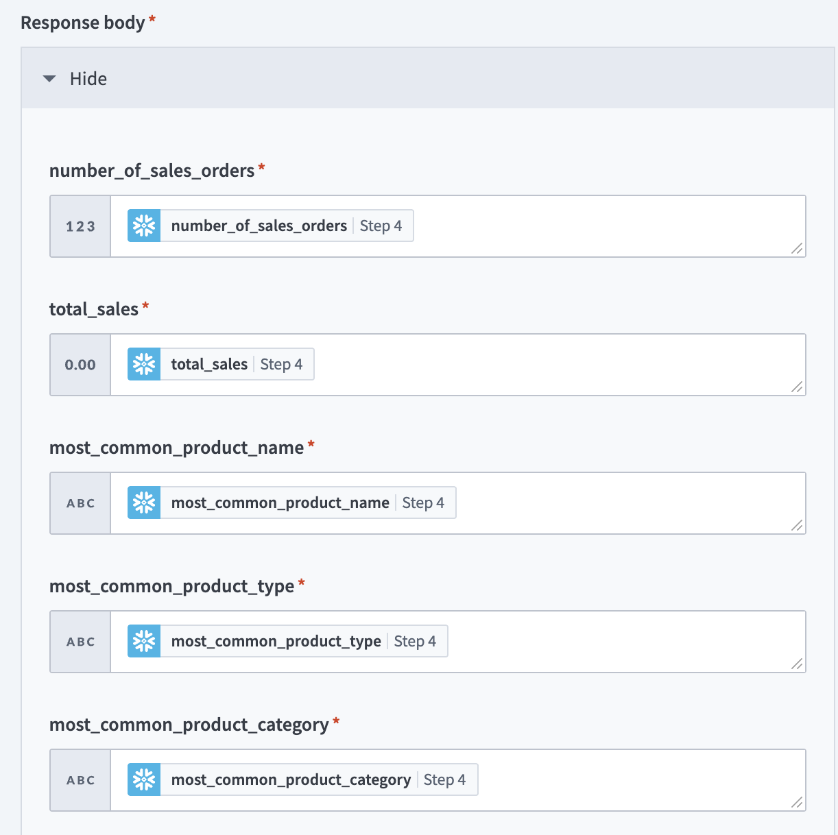 200 success response body