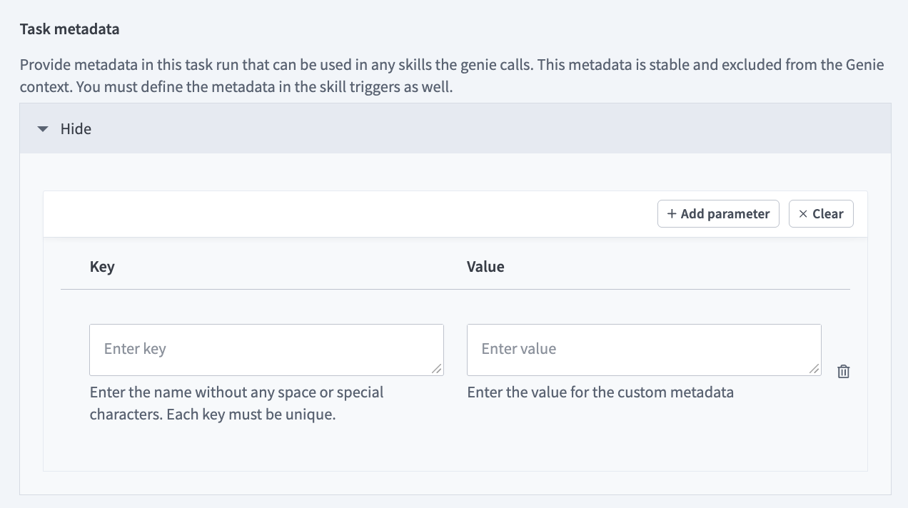Define custom metadata