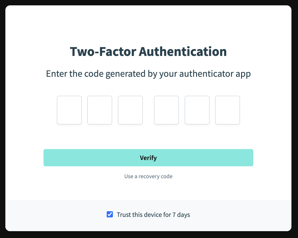 Trust this device for 7 days