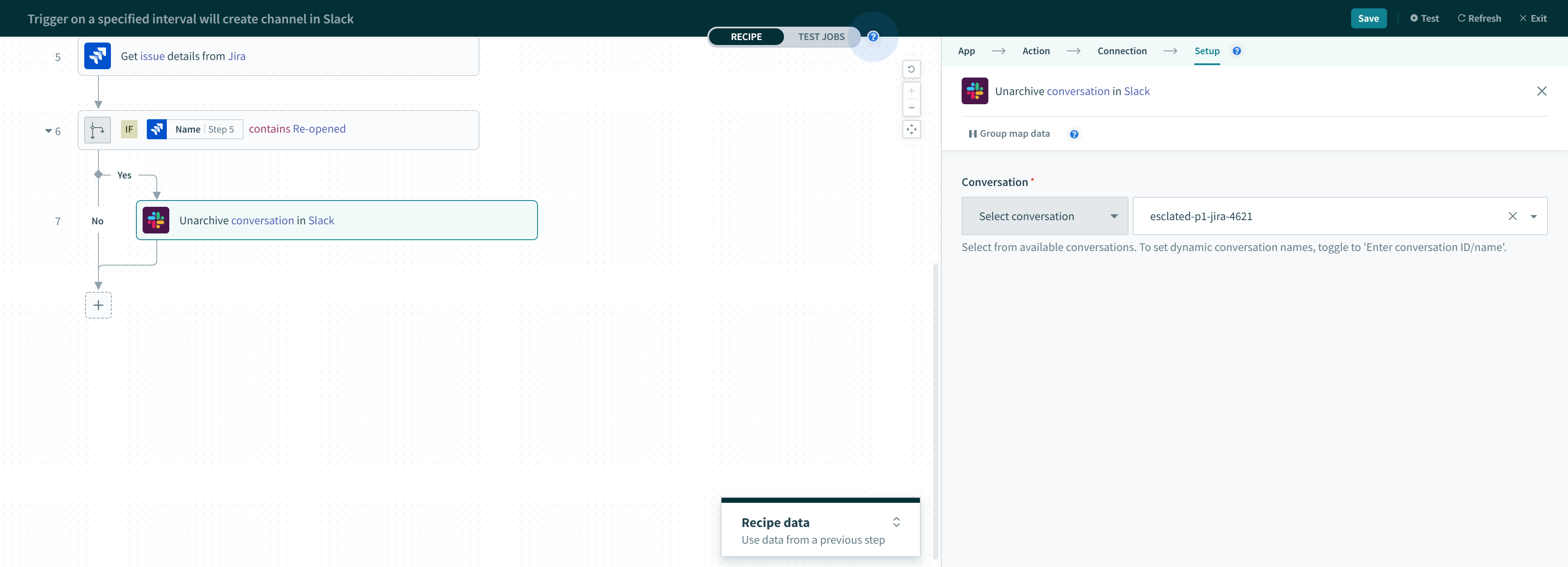 会話のアーカイブ解除