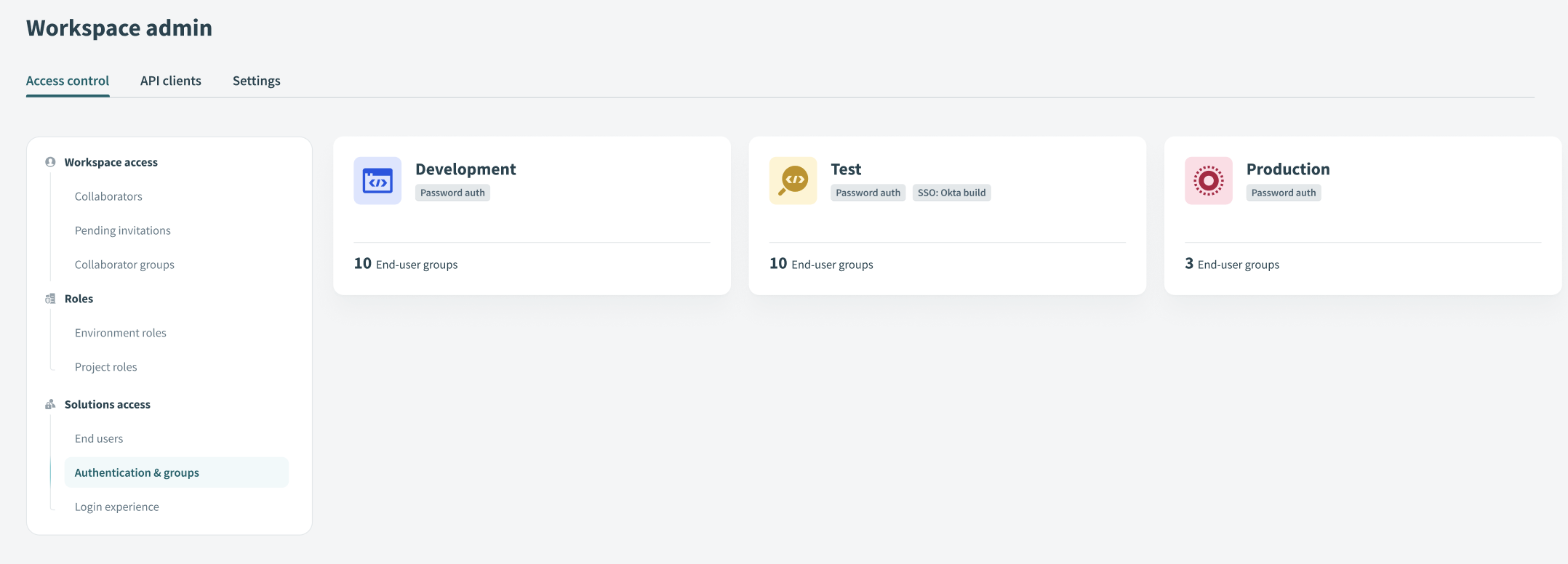 Select the environment