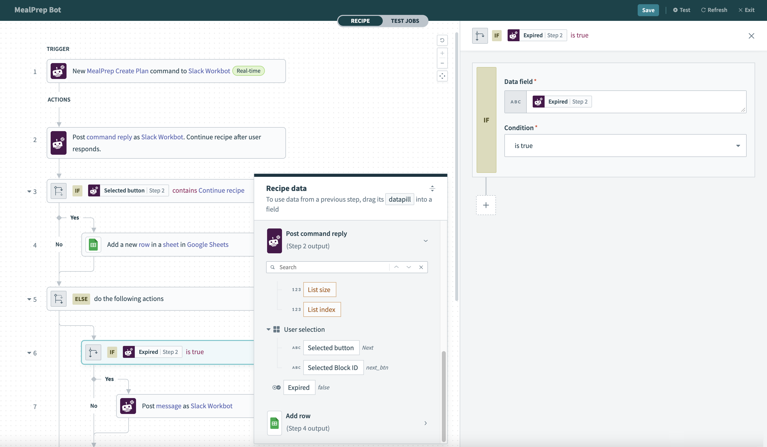 Map in the expiry date datapill