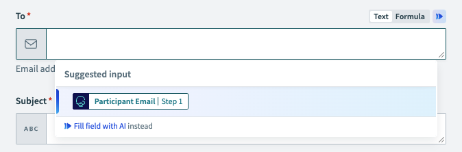 Select input data