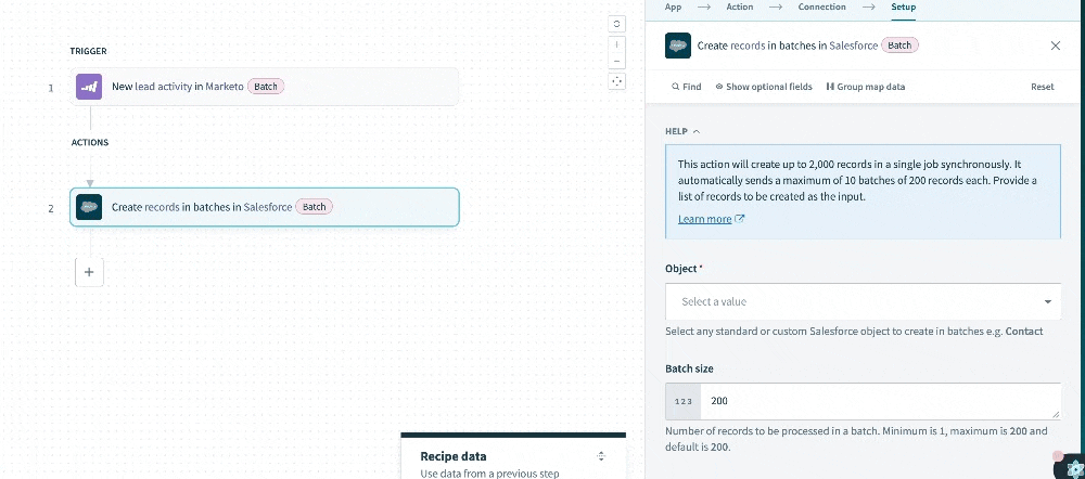 Configure action