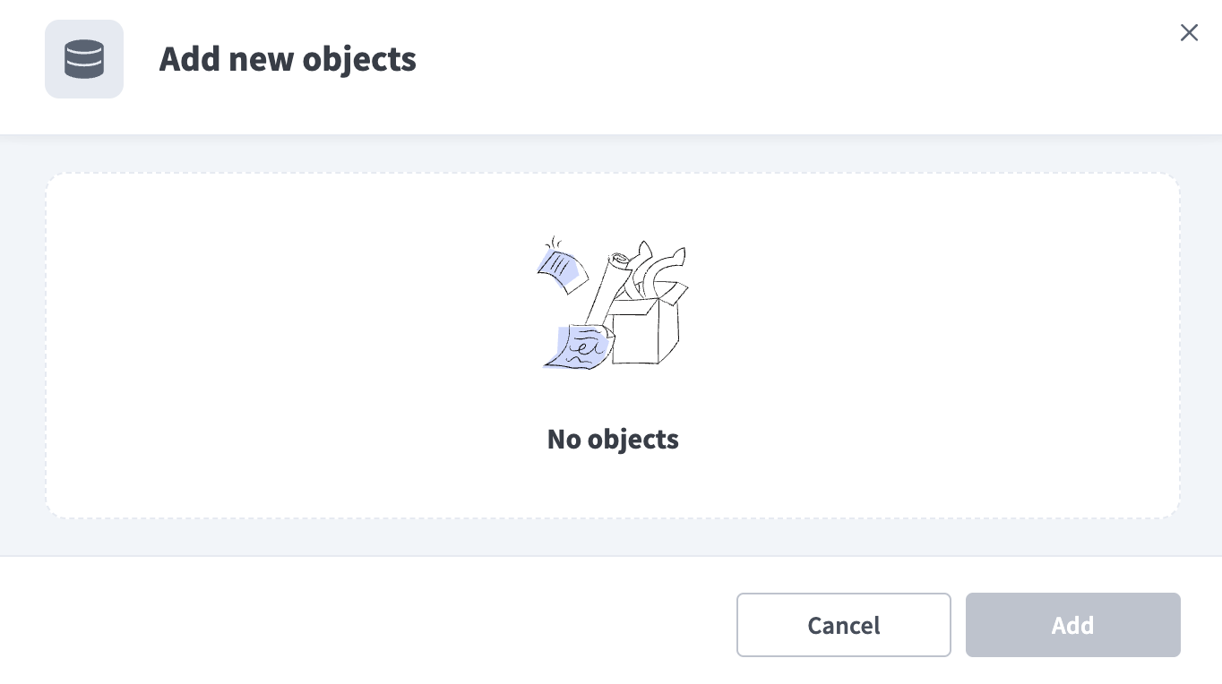 No objects error