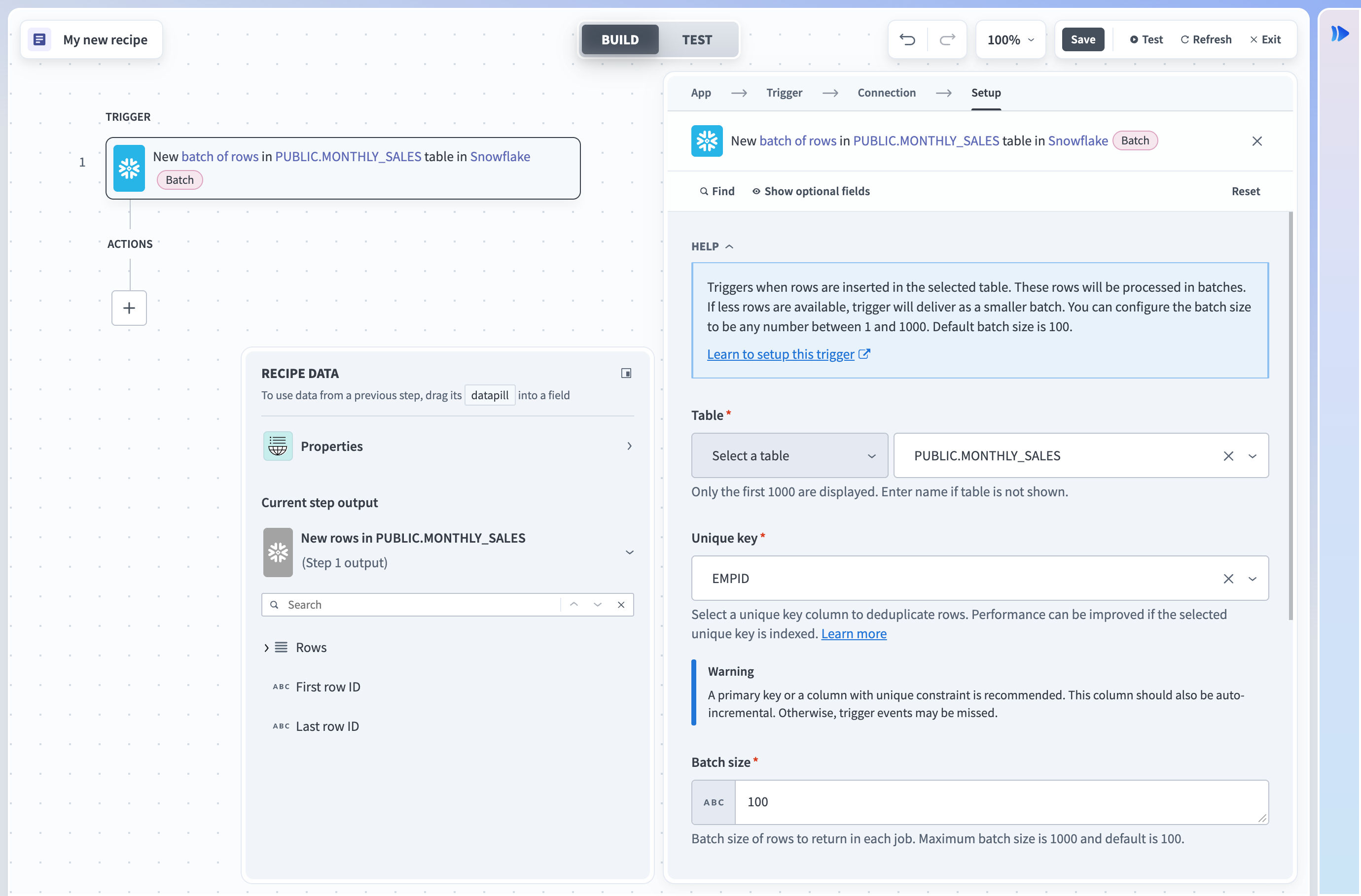 Batch/bulk triggers and actions