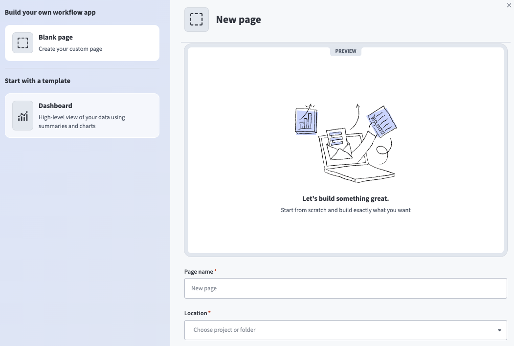 Create a new page