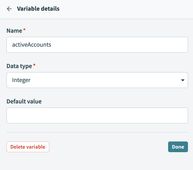 Variable details