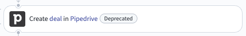 Pipedrive deprecated label