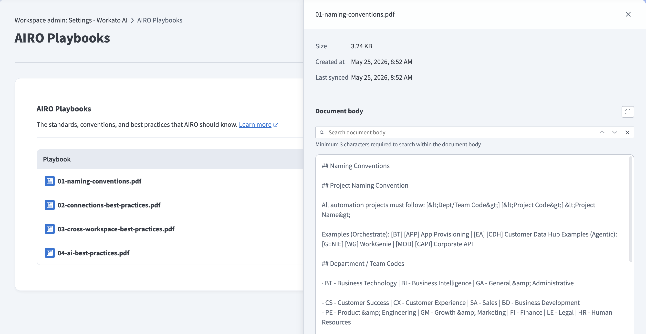 Preview a playbook in the side panel