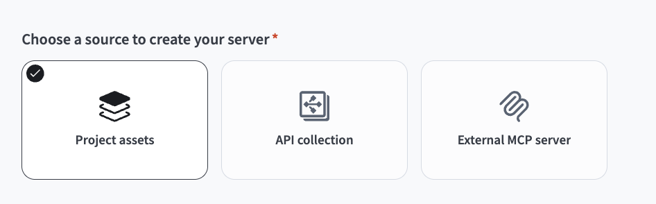Select Project assets