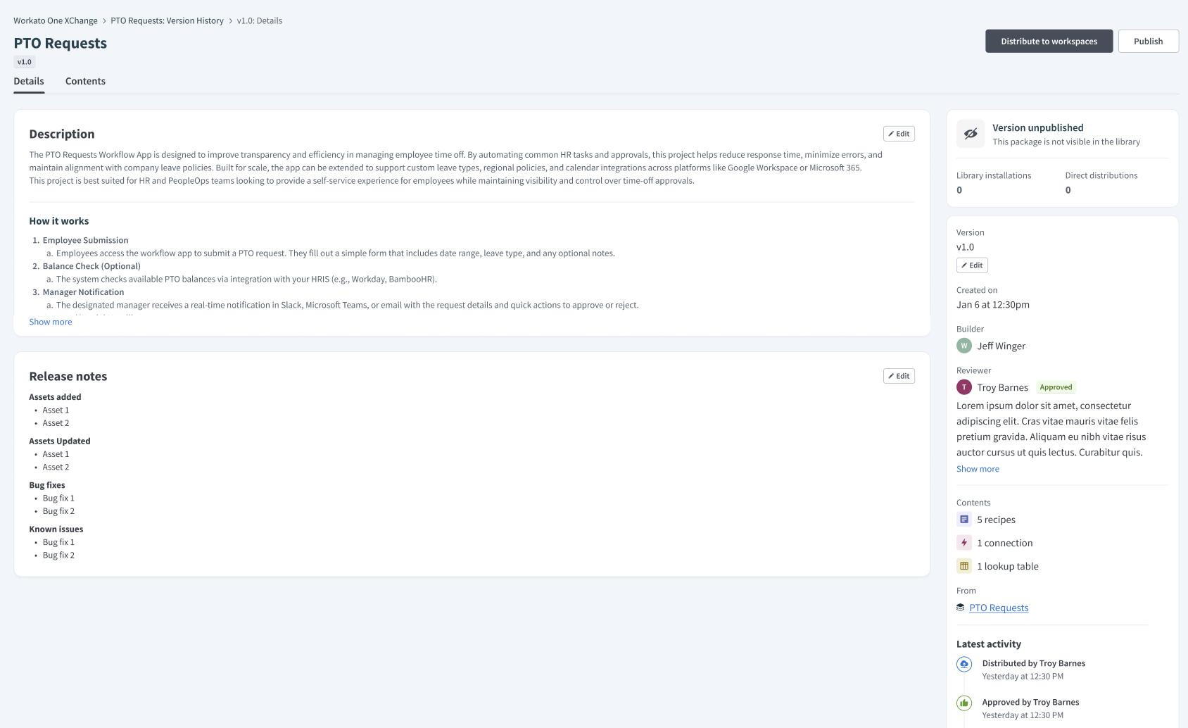 Publish a package