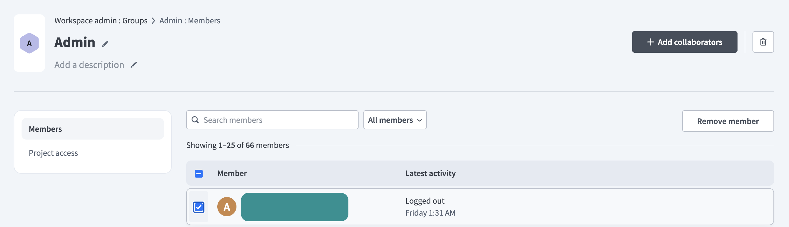 Remove member