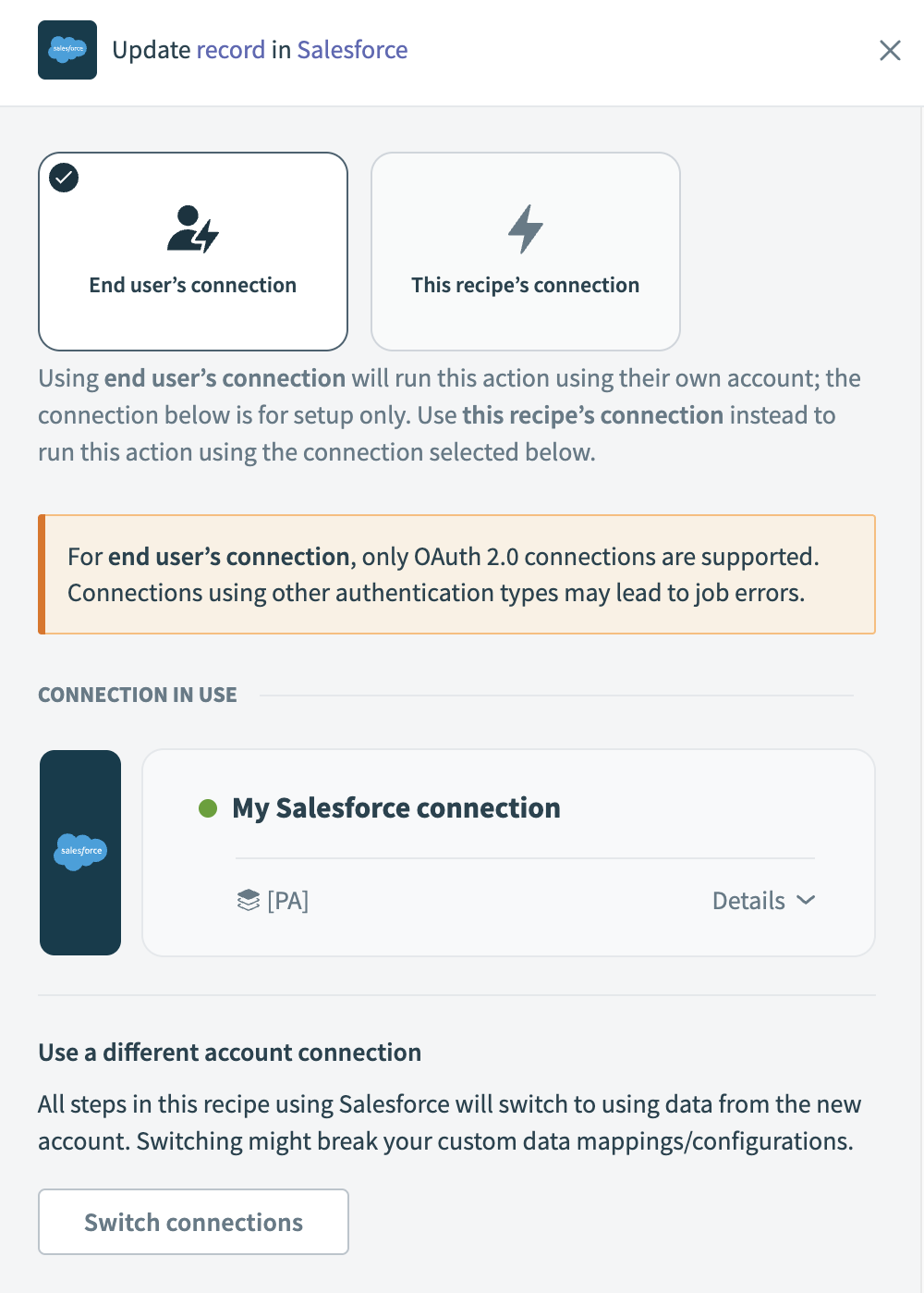 Connection type