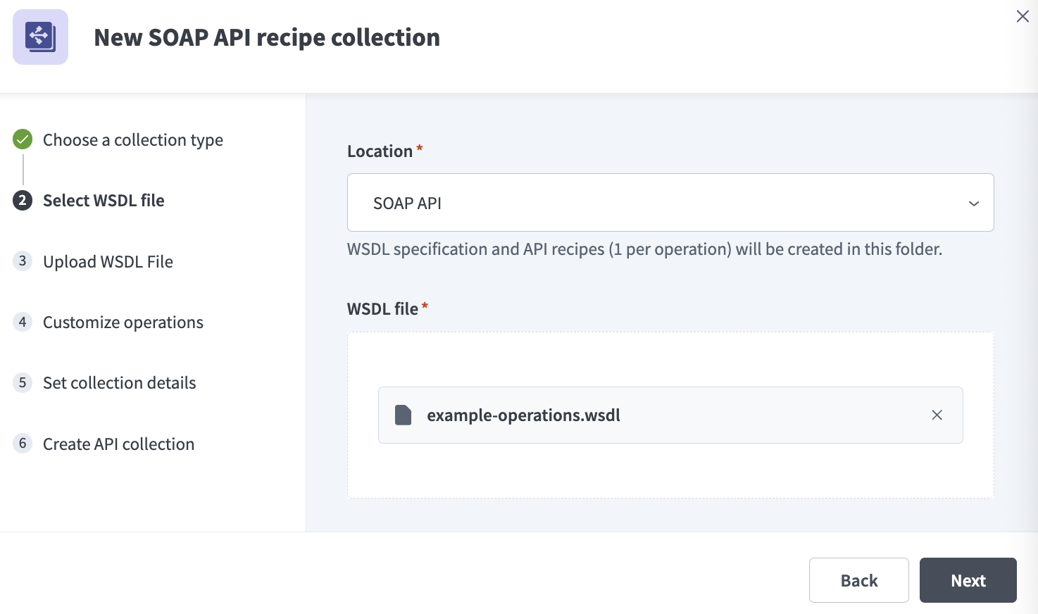 Select WSDL file