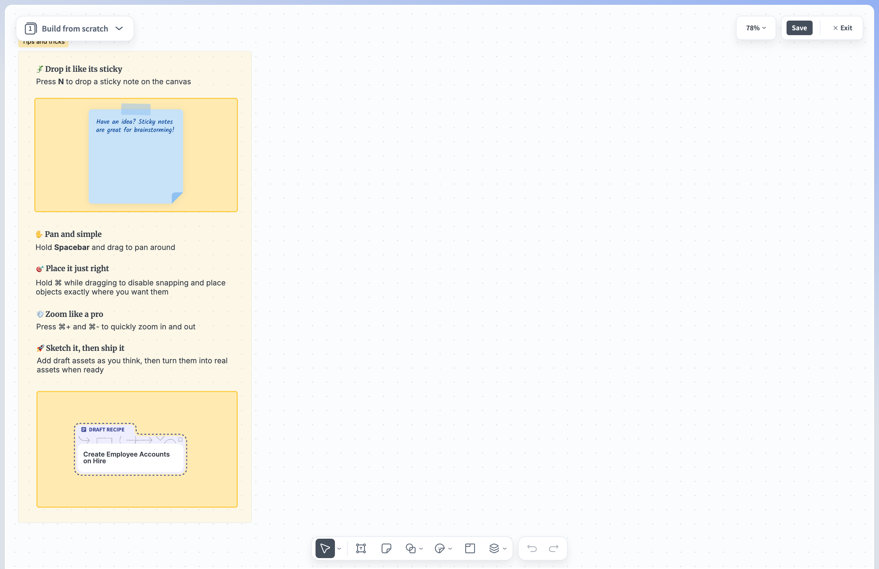 Build from scratch