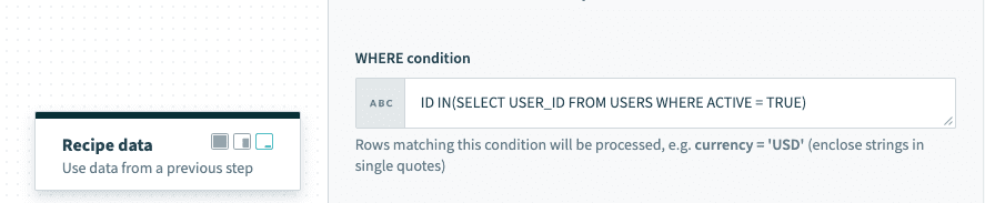 Using subquery in WHERE condition