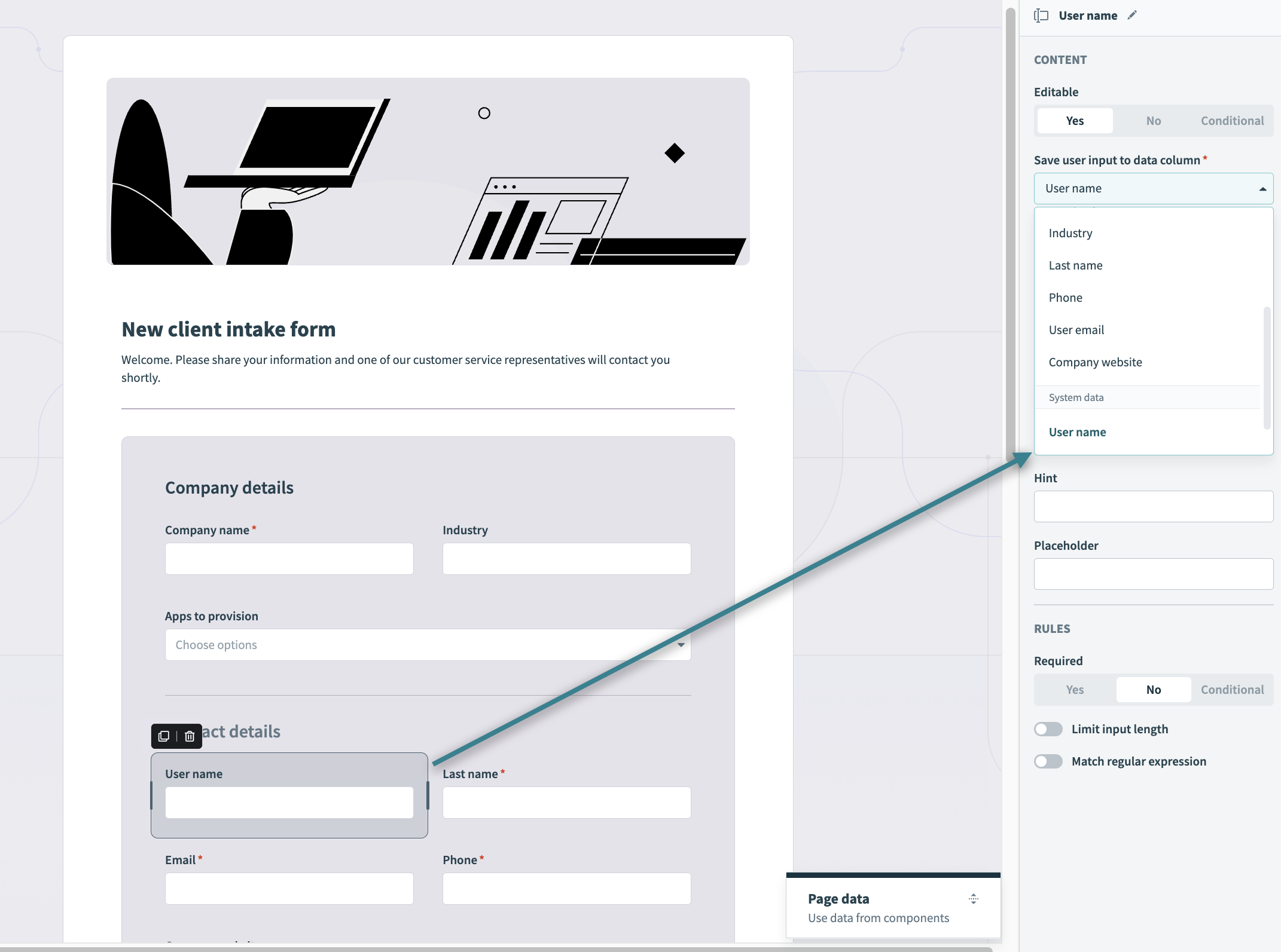 Save components to system-generated columns
