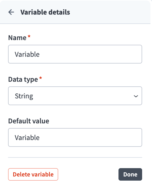 Add variable